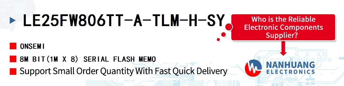 LE25FW806TT-A-TLM-H-SY onsemi 8M BIT(1M X 8) SERIAL FLASH MEMO