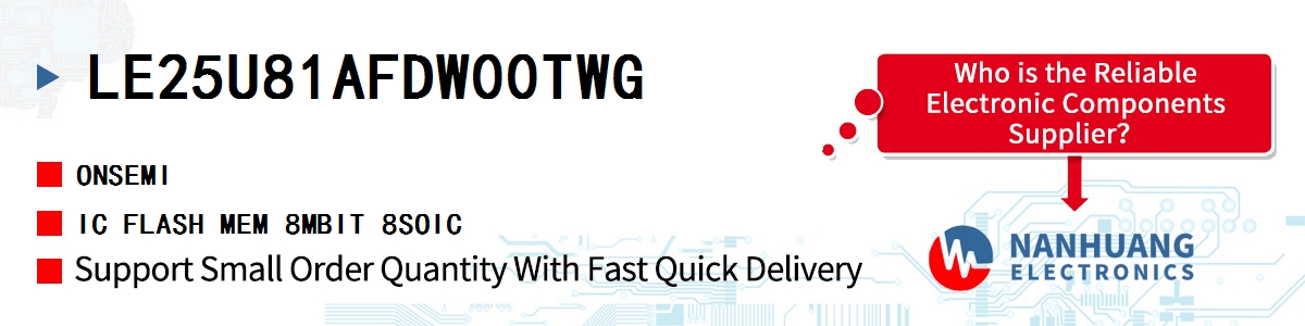 LE25U81AFDW00TWG onsemi IC FLASH MEM 8MBIT 8SOIC