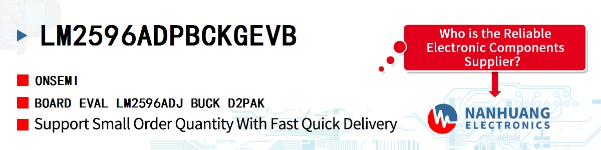LM2596ADPBCKGEVB onsemi BOARD EVAL LM2596ADJ BUCK D2PAK