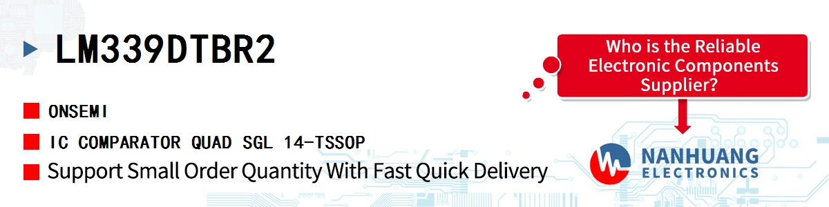 LM339DTBR2 onsemi IC COMPARATOR QUAD SGL 14-TSSOP