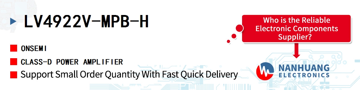 LV4922V-MPB-H onsemi CLASS-D POWER AMPLIFIER