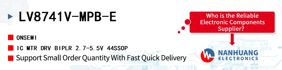 LV8741V-MPB-E onsemi IC MTR DRV BIPLR 2.7-5.5V 44SSOP