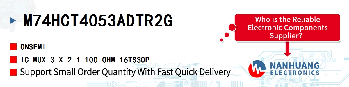 M74HCT4053ADTR2G onsemi IC MUX 3 X 2:1 100 OHM 16TSSOP