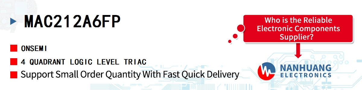 MAC212A6FP onsemi 4 QUADRANT LOGIC LEVEL TRIAC