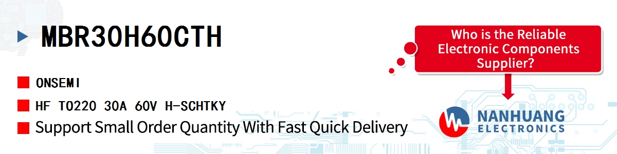 MBR30H60CTH onsemi HF TO220 30A 60V H-SCHTKY