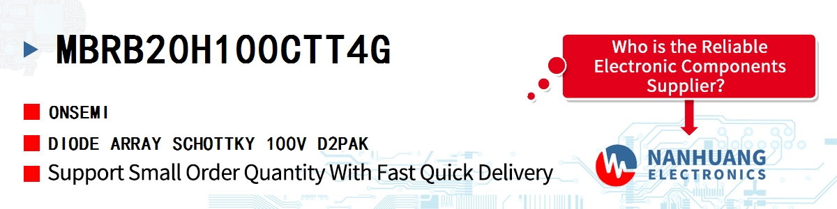 MBRB20H100CTT4G onsemi DIODE ARRAY SCHOTTKY 100V D2PAK