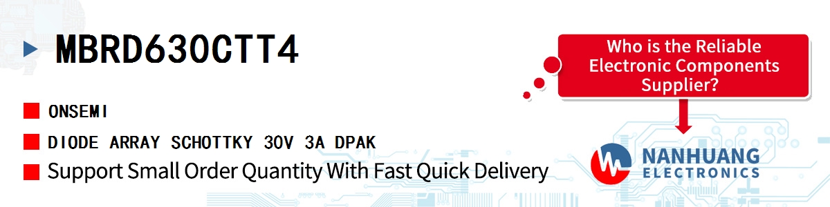MBRD630CTT4 onsemi DIODE ARRAY SCHOTTKY 30V 3A DPAK
