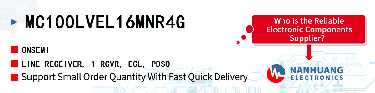MC100LVEL16MNR4G onsemi LINE RECEIVER, 1 RCVR, ECL, PDSO