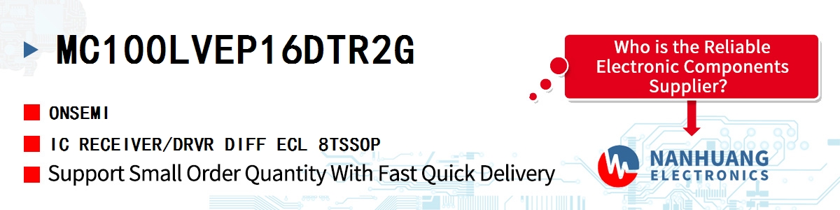 MC100LVEP16DTR2G onsemi IC RECEIVER/DRVR DIFF ECL 8TSSOP