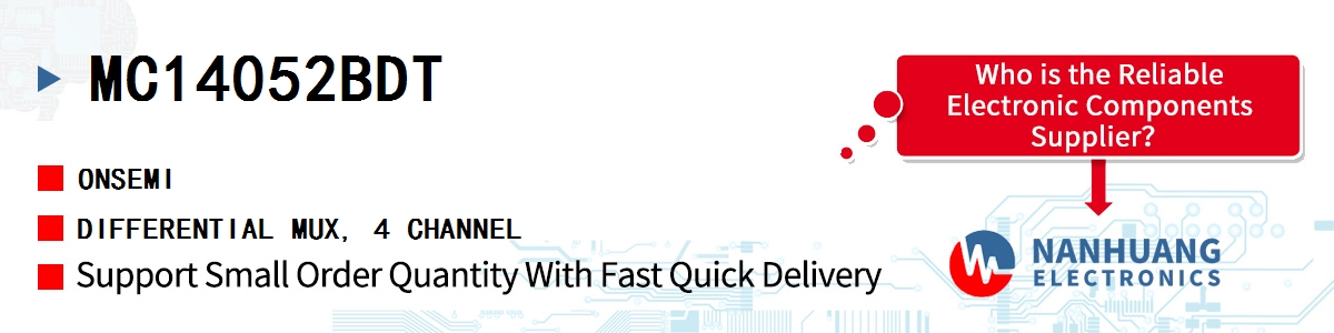 MC14052BDT onsemi DIFFERENTIAL MUX, 4 CHANNEL