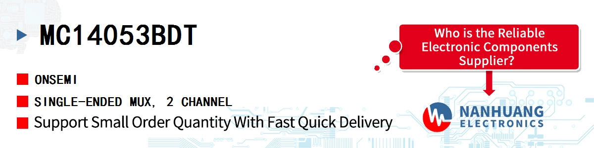 MC14053BDT onsemi SINGLE-ENDED MUX, 2 CHANNEL