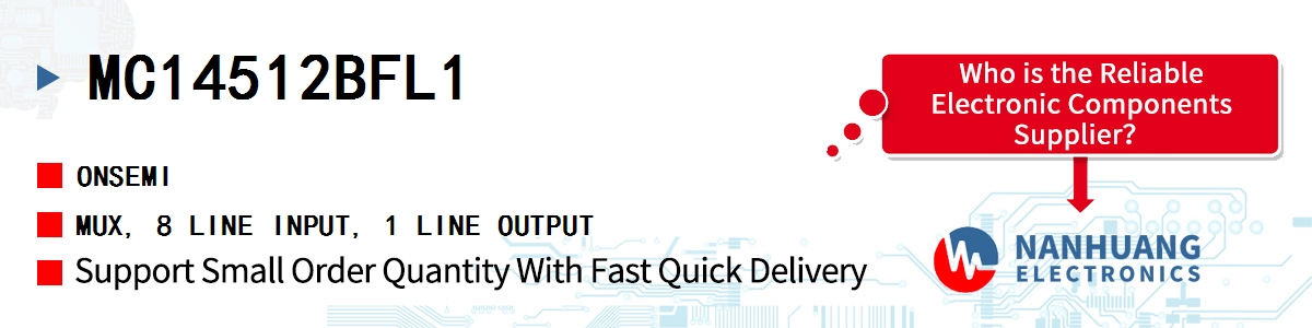 MC14512BFL1 onsemi MUX, 8 LINE INPUT, 1 LINE OUTPUT