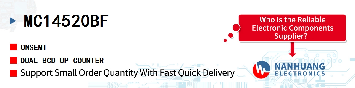 MC14520BF onsemi DUAL BCD UP COUNTER