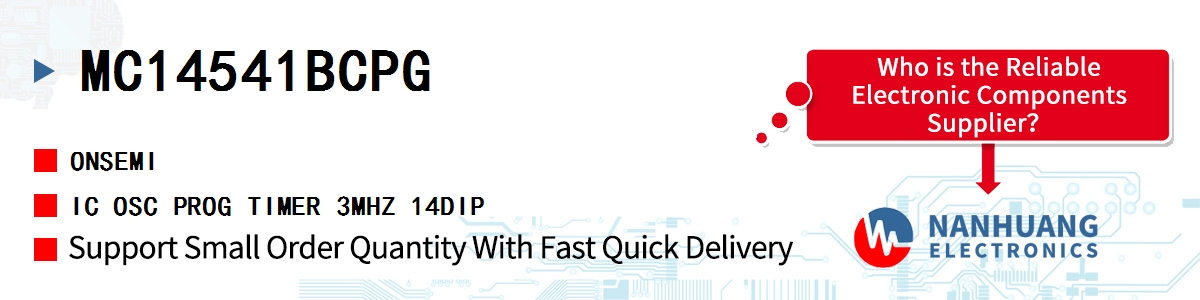 MC14541BCPG onsemi IC OSC PROG TIMER 3MHZ 14DIP