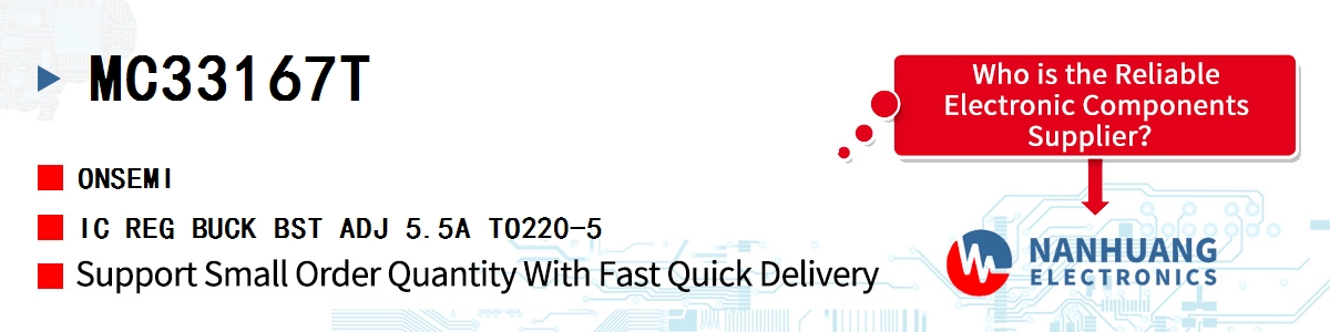 MC33167T onsemi IC REG BUCK BST ADJ 5.5A TO220-5