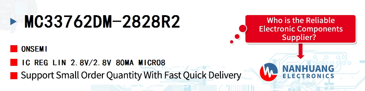 MC33762DM-2828R2 onsemi IC REG LIN 2.8V/2.8V 80MA MICRO8