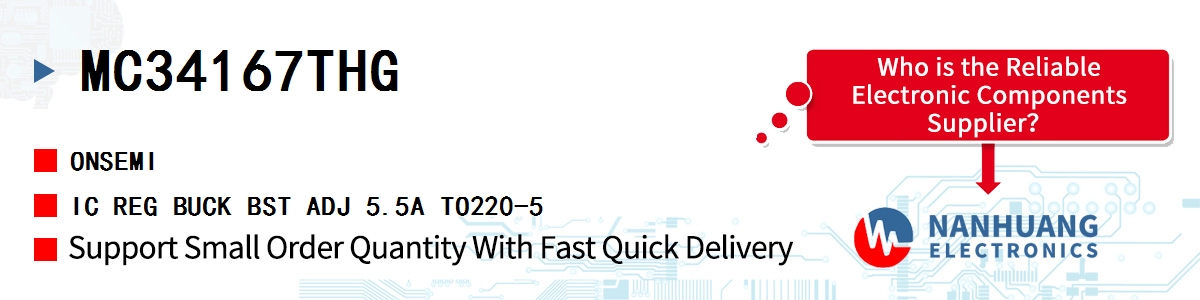 MC34167THG onsemi IC REG BUCK BST ADJ 5.5A TO220-5