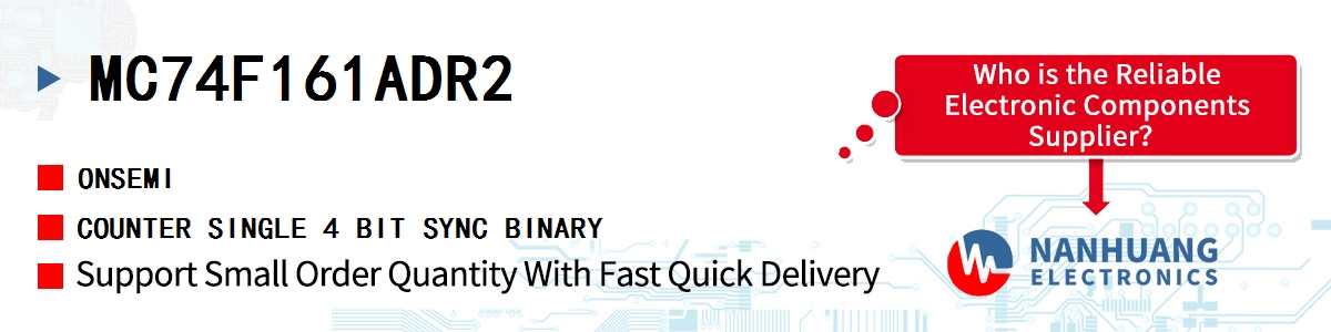 MC74F161ADR2 onsemi COUNTER SINGLE 4 BIT SYNC BINARY