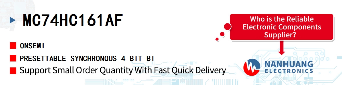 MC74HC161AF onsemi PRESETTABLE SYNCHRONOUS 4 BIT BI