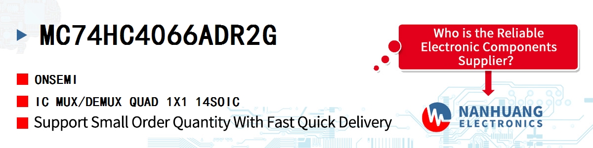 MC74HC4066ADR2G onsemi IC MUX/DEMUX QUAD 1X1 14SOIC