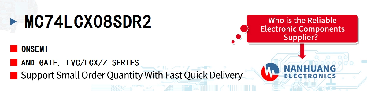 MC74LCX08SDR2 onsemi AND GATE, LVC/LCX/Z SERIES
