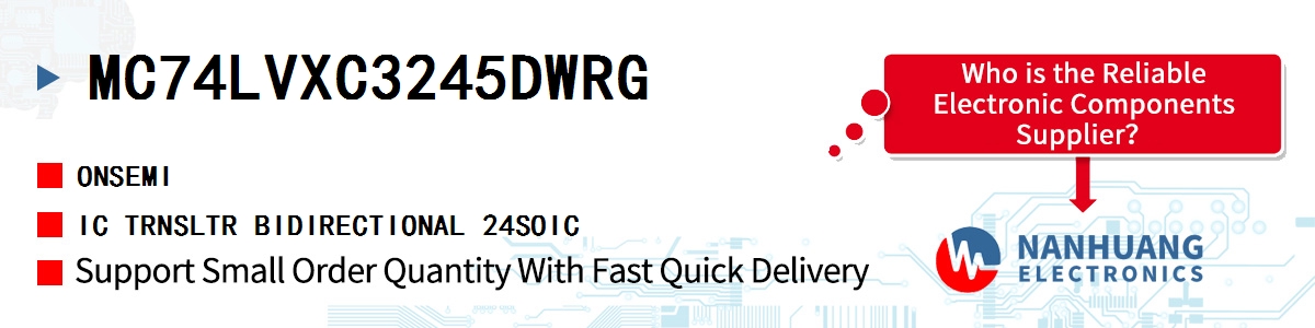MC74LVXC3245DWRG onsemi IC TRNSLTR BIDIRECTIONAL 24SOIC
