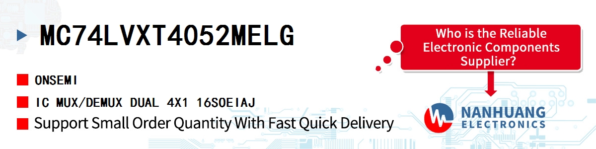 MC74LVXT4052MELG onsemi IC MUX/DEMUX DUAL 4X1 16SOEIAJ