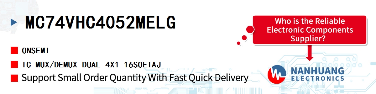 MC74VHC4052MELG onsemi IC MUX/DEMUX DUAL 4X1 16SOEIAJ