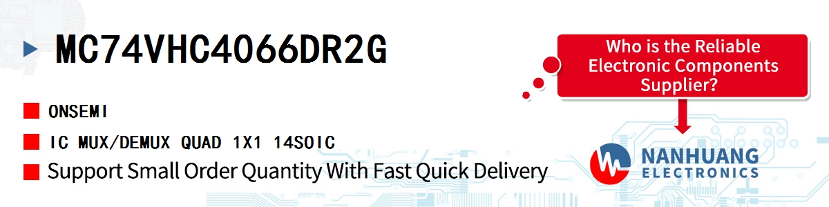 MC74VHC4066DR2G onsemi IC MUX/DEMUX QUAD 1X1 14SOIC