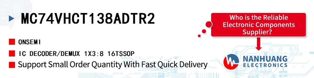 MC74VHCT138ADTR2 onsemi IC DECODER/DEMUX 1X3:8 16TSSOP