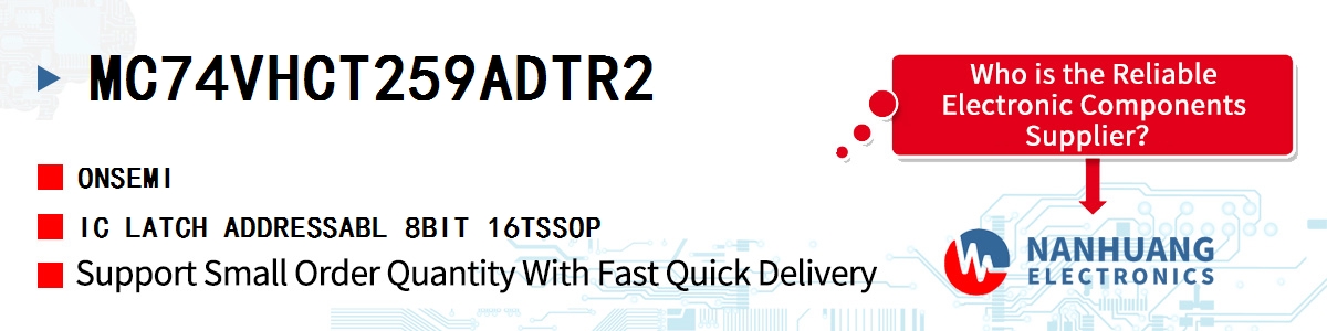 MC74VHCT259ADTR2 onsemi IC LATCH ADDRESSABL 8BIT 16TSSOP