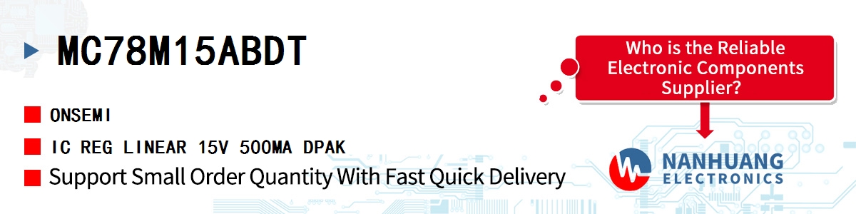 MC78M15ABDT onsemi IC REG LINEAR 15V 500MA DPAK