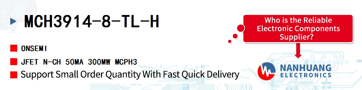 MCH3914-8-TL-H onsemi JFET N-CH 50MA 300MW MCPH3