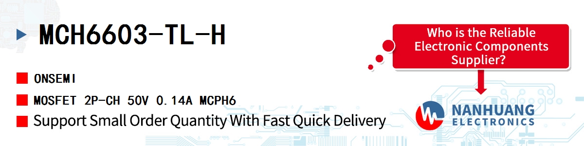 MCH6603-TL-H onsemi MOSFET 2P-CH 50V 0.14A MCPH6