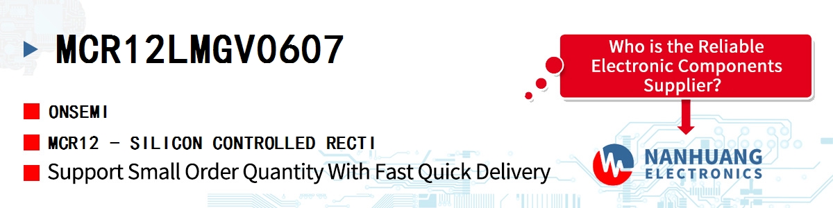 MCR12LMGV0607 onsemi MCR12 - SILICON CONTROLLED RECTI