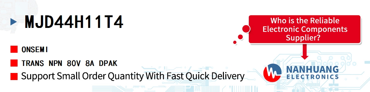 MJD44H11T4 onsemi TRANS NPN 80V 8A DPAK