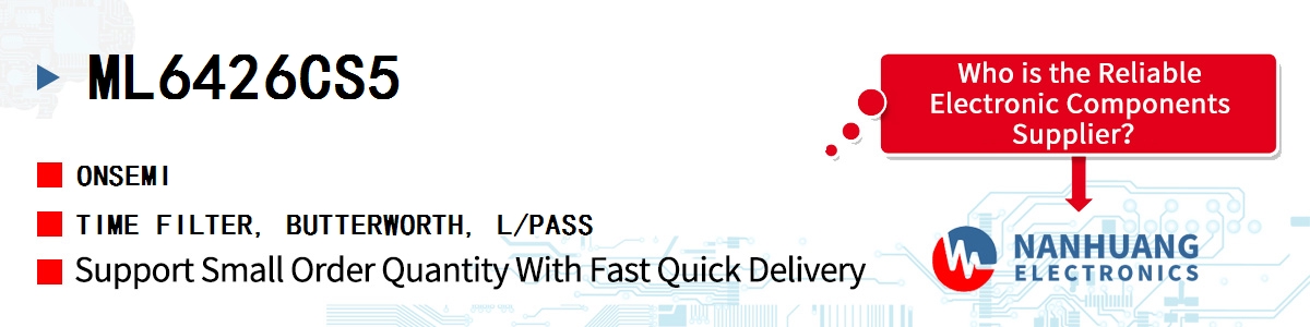 ML6426CS5 onsemi TIME FILTER, BUTTERWORTH, L/PASS