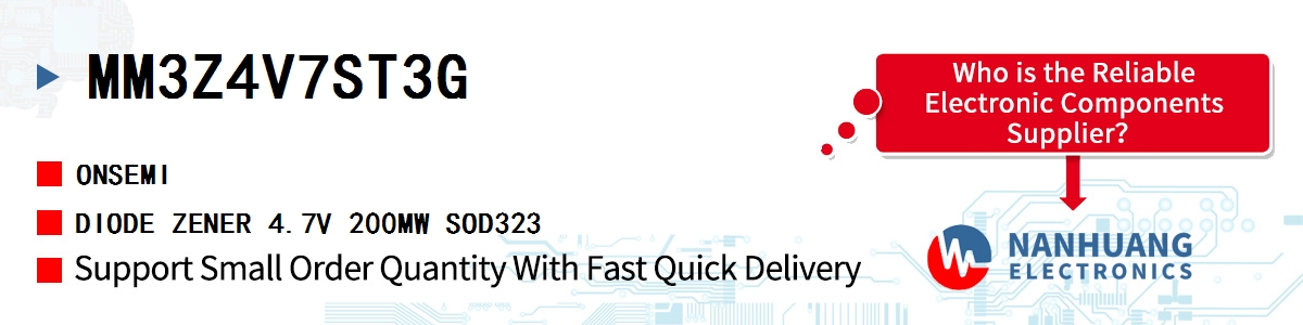 MM3Z4V7ST3G onsemi DIODE ZENER 4.7V 200MW SOD323