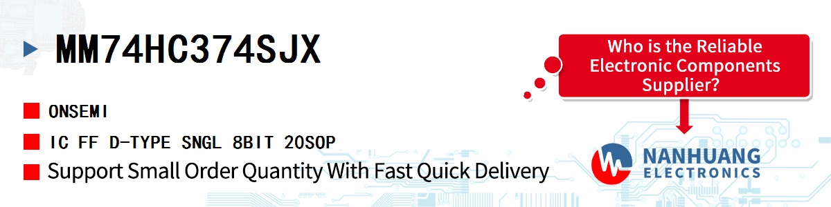 MM74HC374SJX onsemi IC FF D-TYPE SNGL 8BIT 20SOP