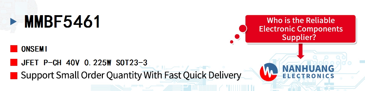 MMBF5461 onsemi JFET P-CH 40V 0.225W SOT23-3