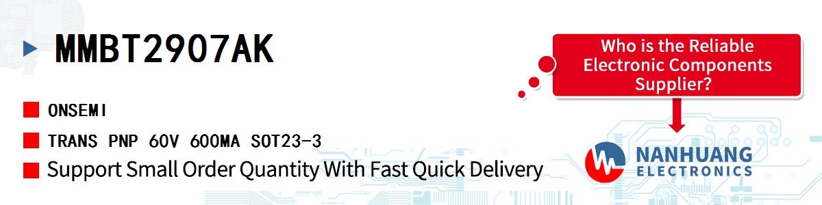MMBT2907AK onsemi TRANS PNP 60V 600MA SOT23-3
