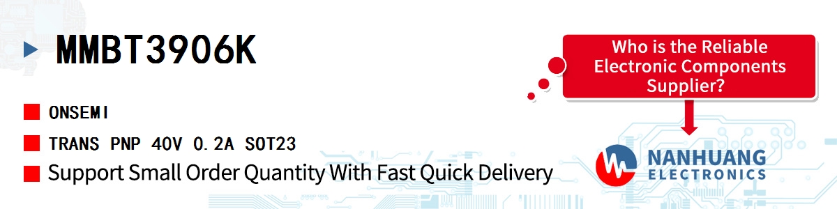 MMBT3906K onsemi TRANS PNP 40V 0.2A SOT23