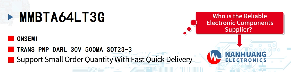 MMBTA64LT3G onsemi TRANS PNP DARL 30V 500MA SOT23-3