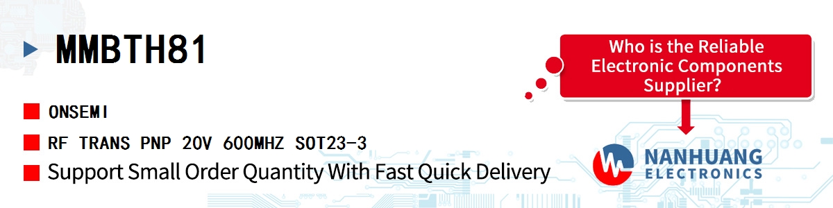 MMBTH81 onsemi RF TRANS PNP 20V 600MHZ SOT23-3