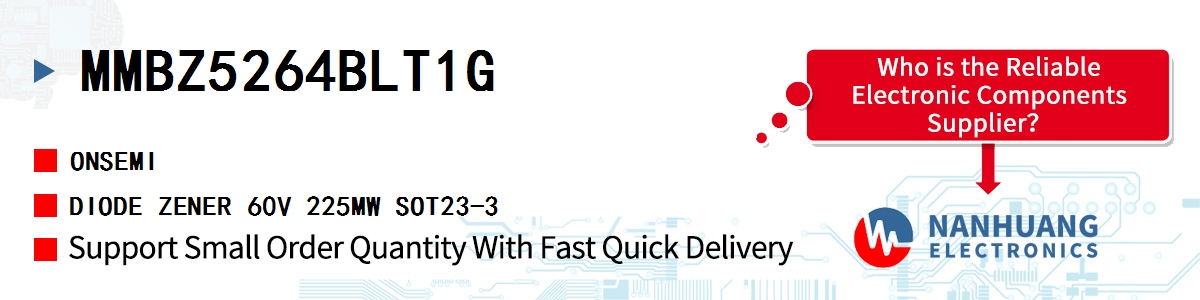 MMBZ5264BLT1G onsemi DIODE ZENER 60V 225MW SOT23-3