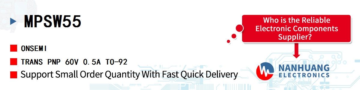 MPSW55 onsemi TRANS PNP 60V 0.5A TO-92
