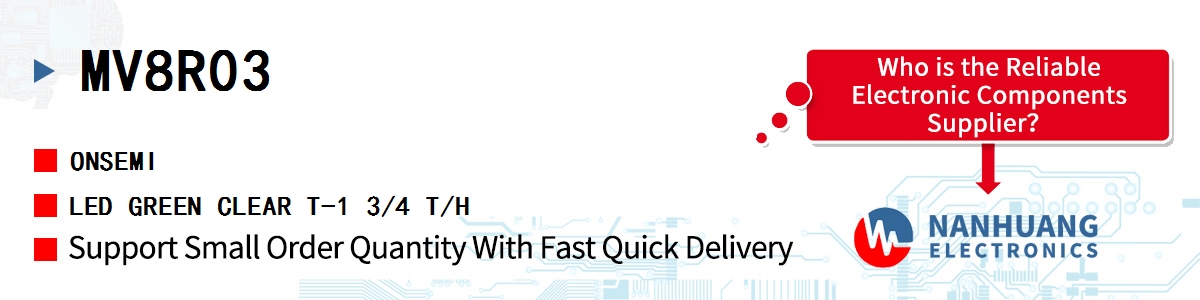 MV8R03 onsemi LED GREEN CLEAR T-1 3/4 T/H