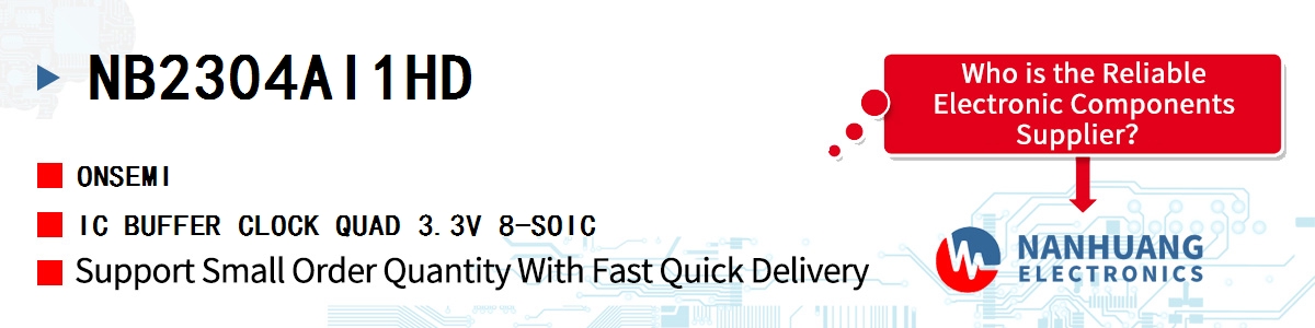NB2304AI1HD onsemi IC BUFFER CLOCK QUAD 3.3V 8-SOIC