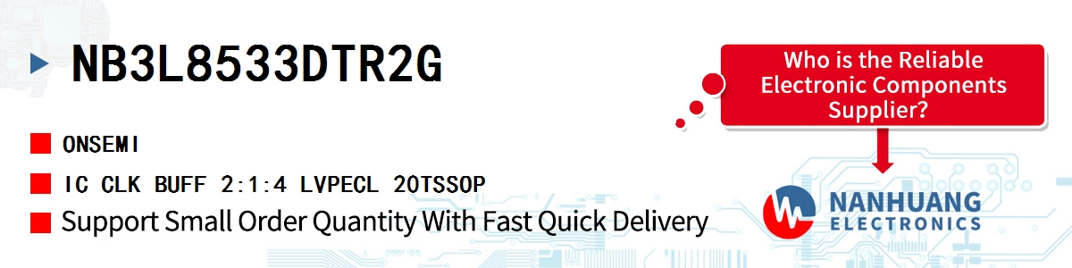 NB3L8533DTR2G onsemi IC CLK BUFF 2:1:4 LVPECL 20TSSOP