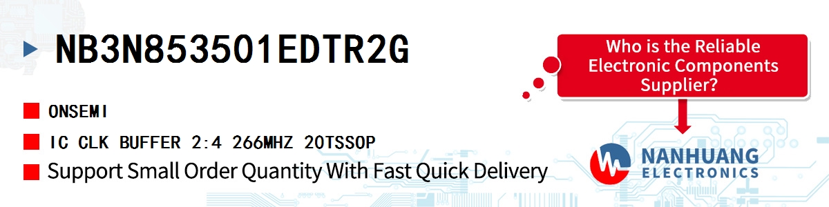NB3N853501EDTR2G onsemi IC CLK BUFFER 2:4 266MHZ 20TSSOP